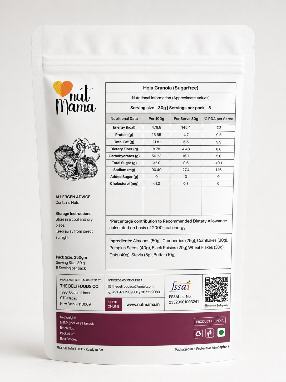 Hola Granola Sugar Free